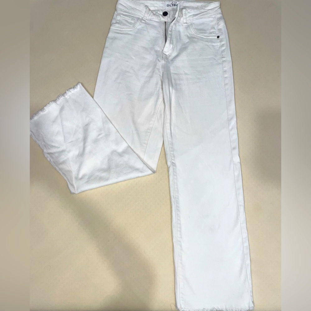 DL distressed white jeans